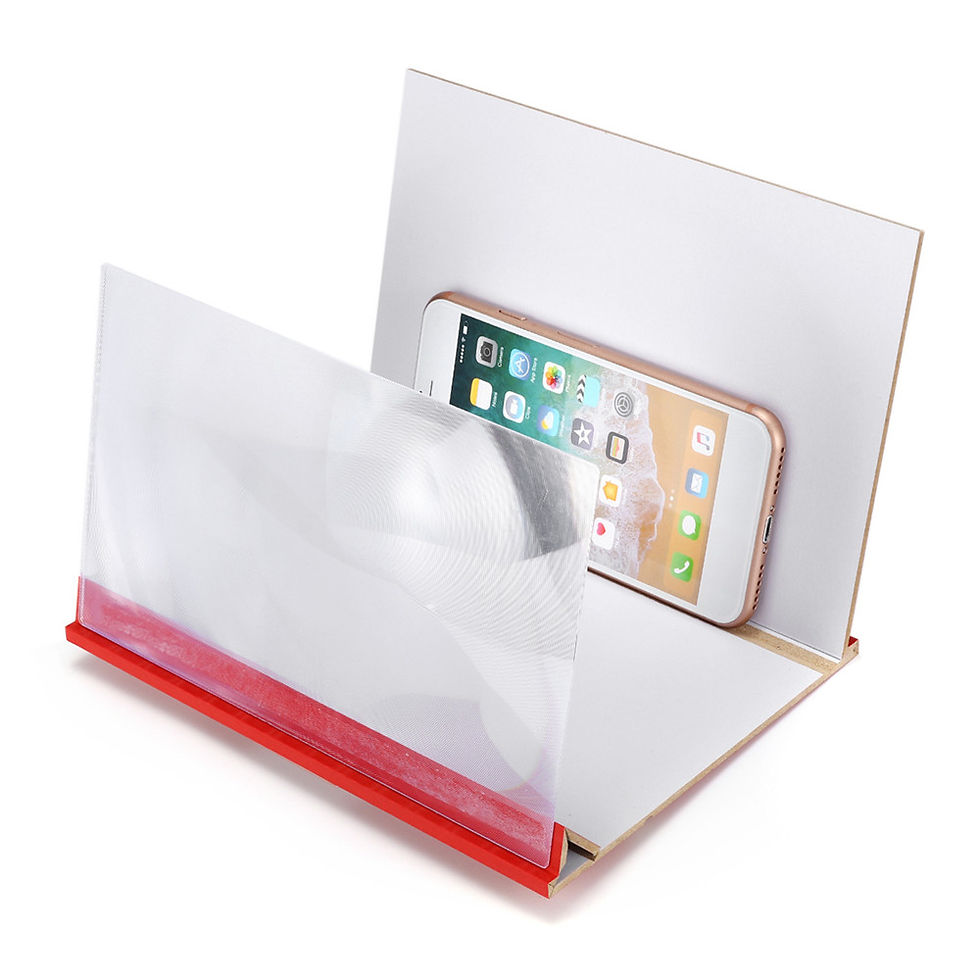 Thumbnail: Universal 8 inch Wooden Image Enlarge Screen Magnifier Desktop Stand for Mobile