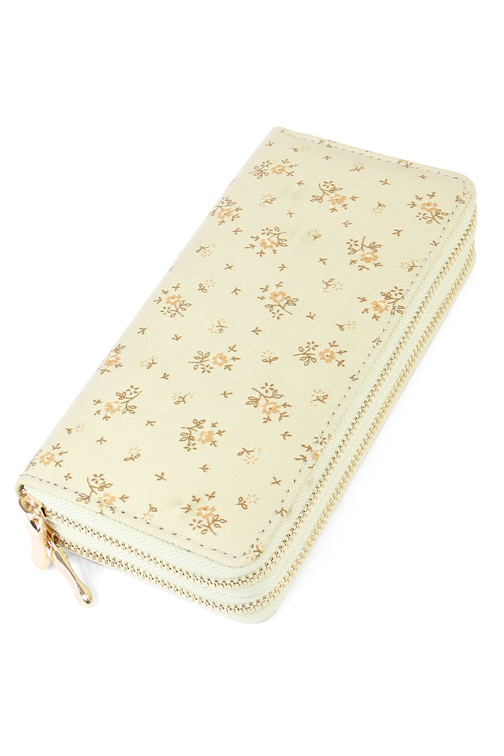 Thumbnail: Hdg1935 - Flower Print Double Zipper Wallet