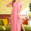 Thumbnail: Short Sleeved Side Slit Oversized V-Neck Pocket Maxi Dress