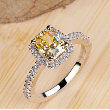 Thumbnail: Square zircon ring