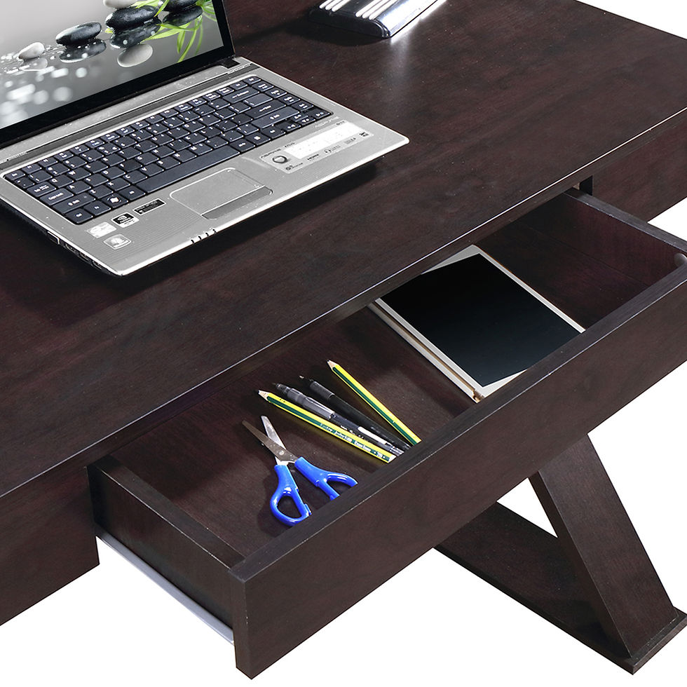 Thumbnail: Techni Mobili Trendy Writing Desk with Drawer, Espresso