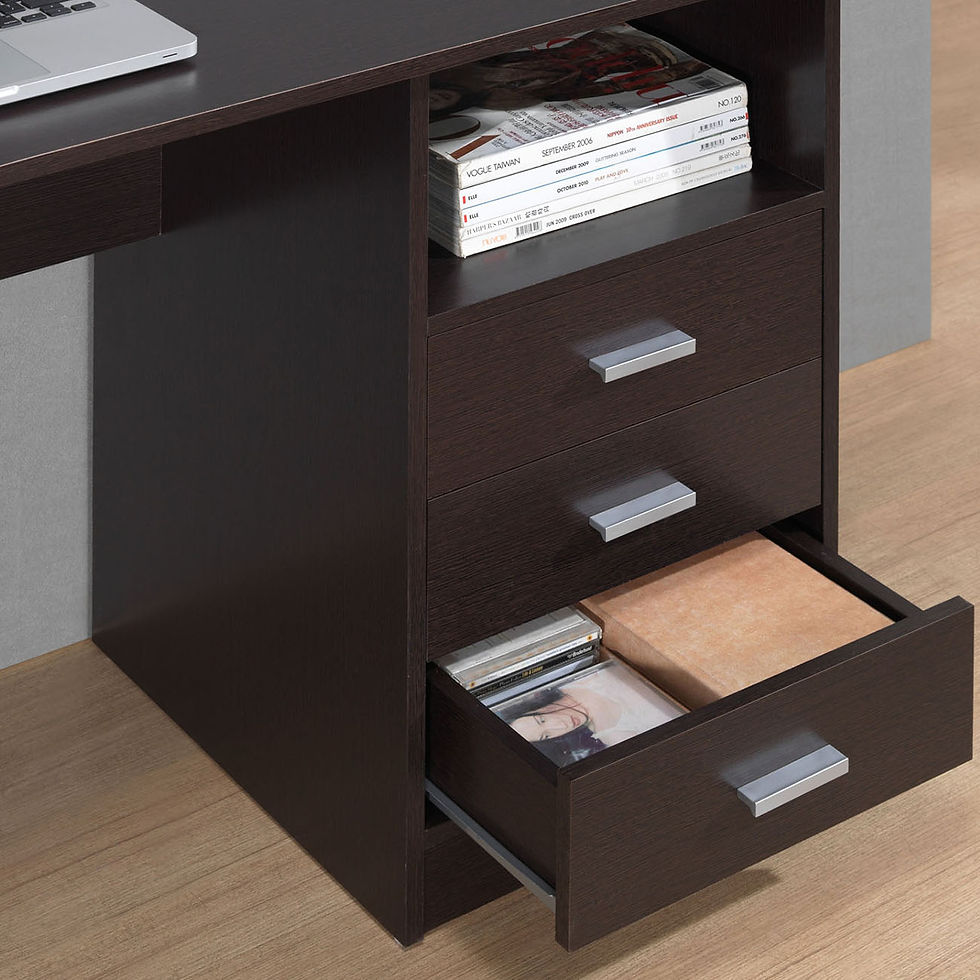 Thumbnail: Techni Mobili Classic Computer Desk with Multiple Drawers, Wenge