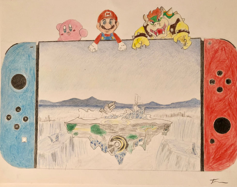 Sketches for my classmates’ 8th grade diplomas, colored pencil on paper
