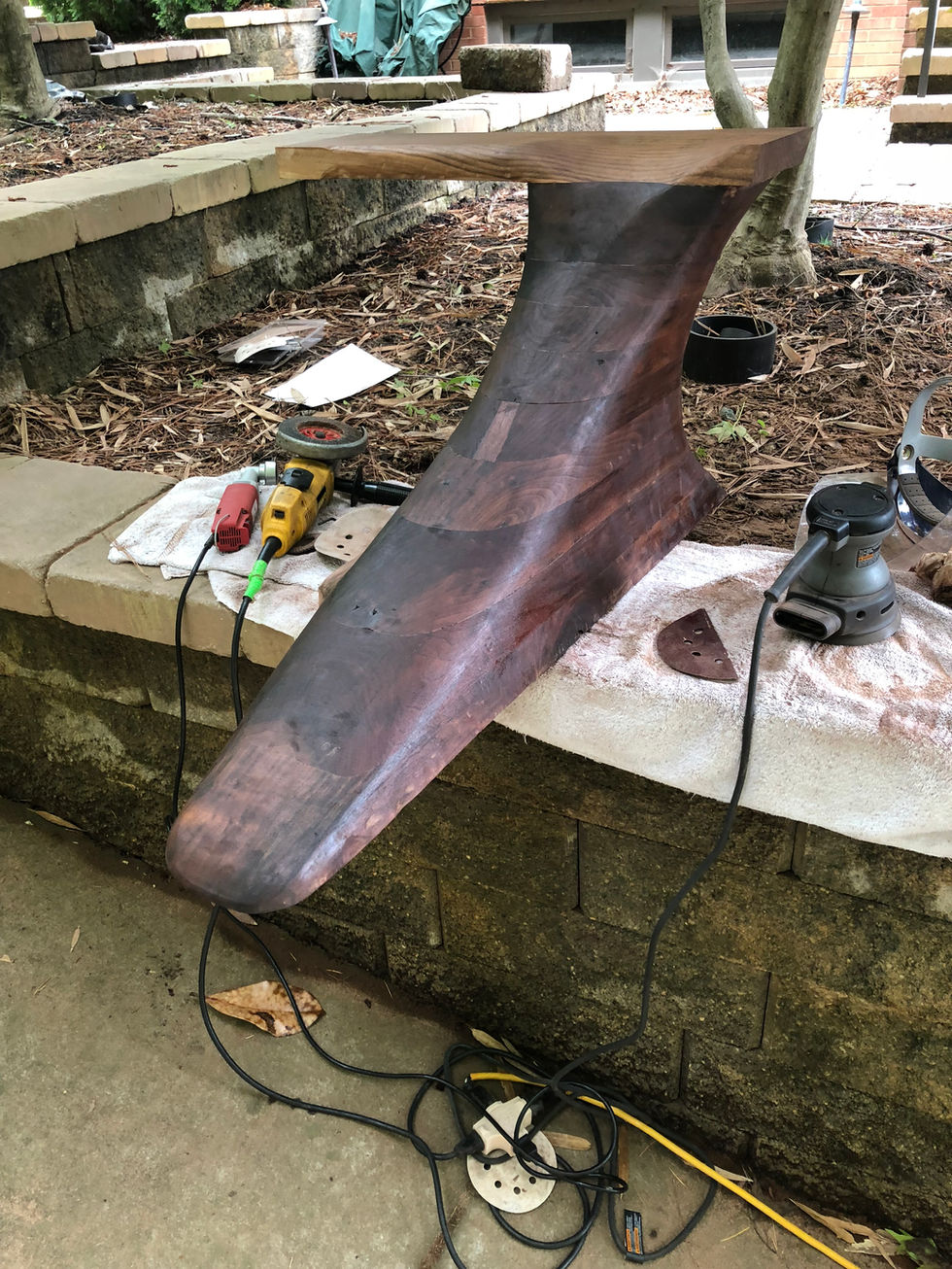Sculpted table, 38”L X 27”H X 18”H