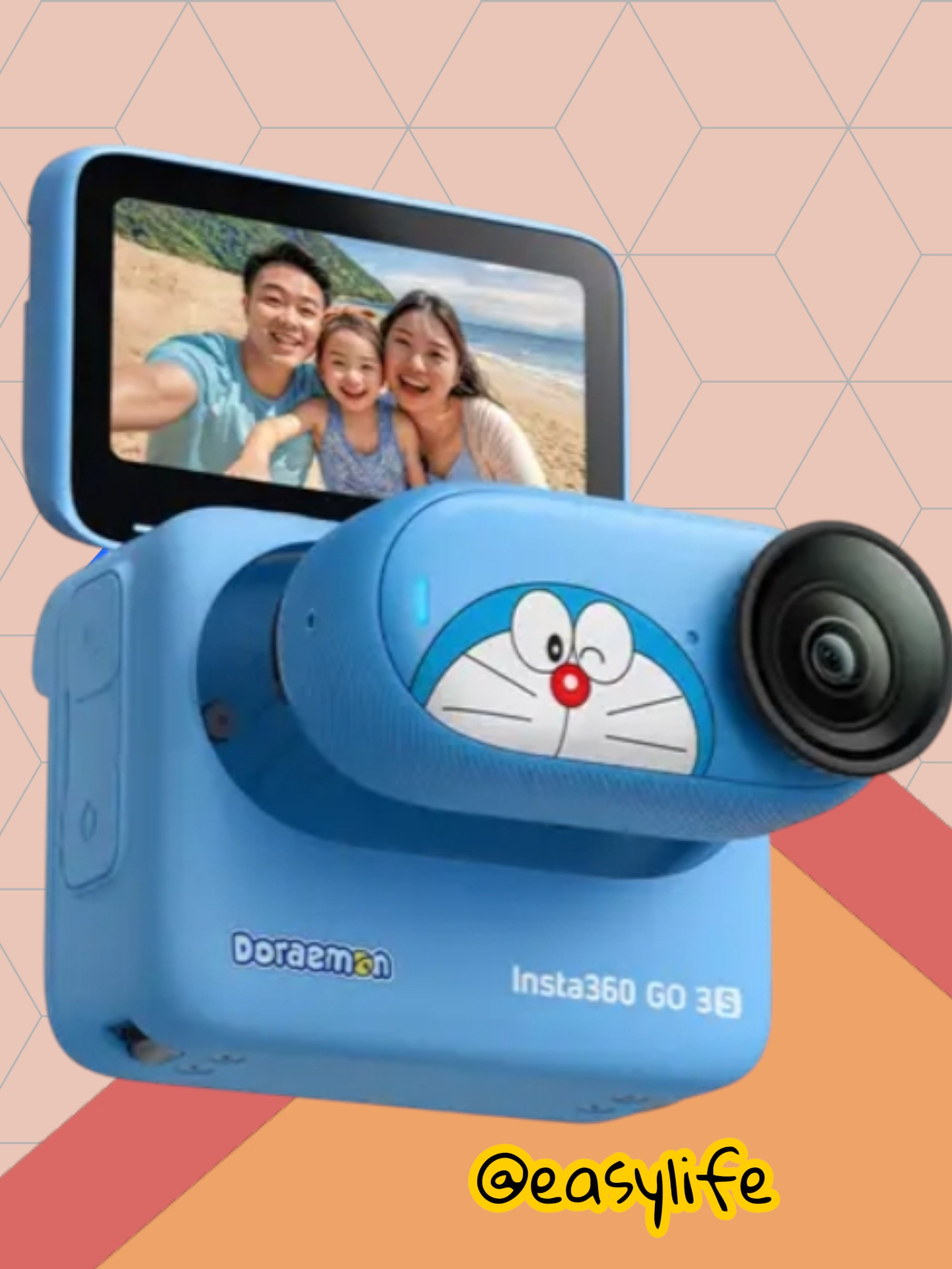 ACTIONCAM - Insta360 GO3S 防抖運動相機 128GB 哆啦A夢限定版