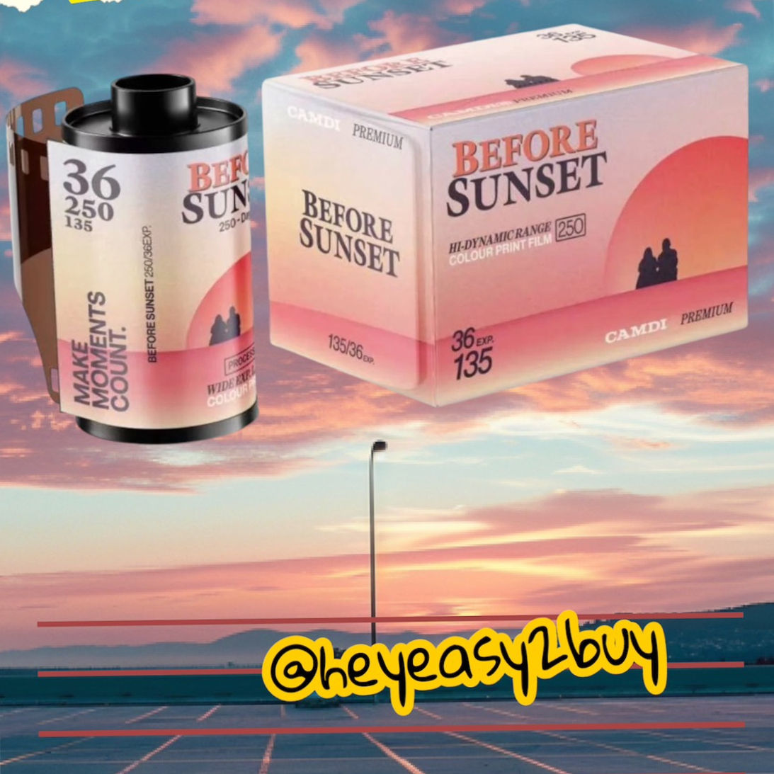 ROLLFILM -Camdi® Before Sunset 250 35mm 36exp Color Negative Film 📷✨