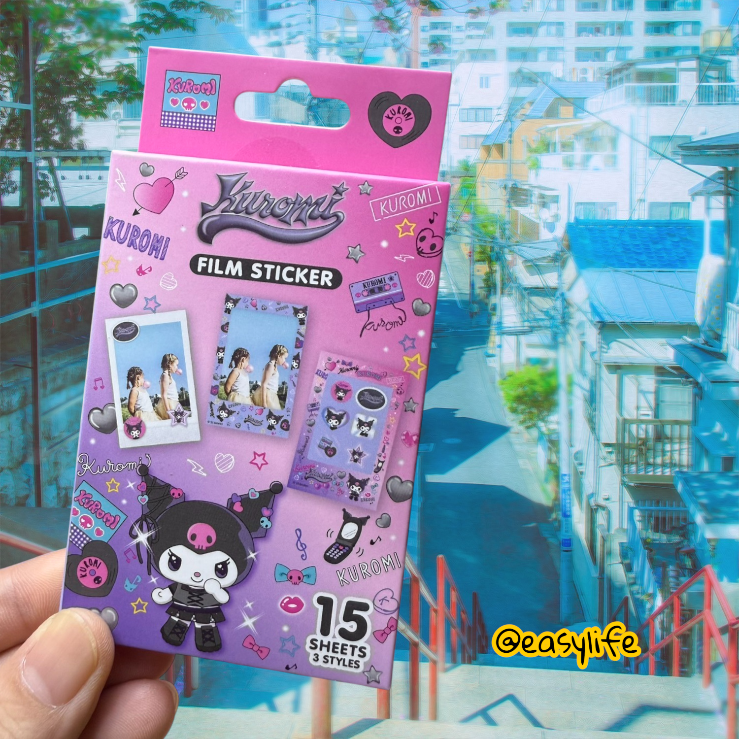 STICKER - FUJI instax mini sticker ⋆🐾⋆SANRIO三麗鷗系列之酷洛米( Kuromi )🐾⋆ 相紙邊框貼紙