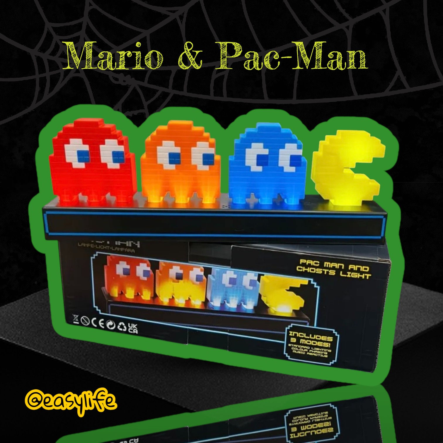 OTHER- Mario & Pac-Man 音樂炫彩律動聲控氛圍燈✨💡🌟