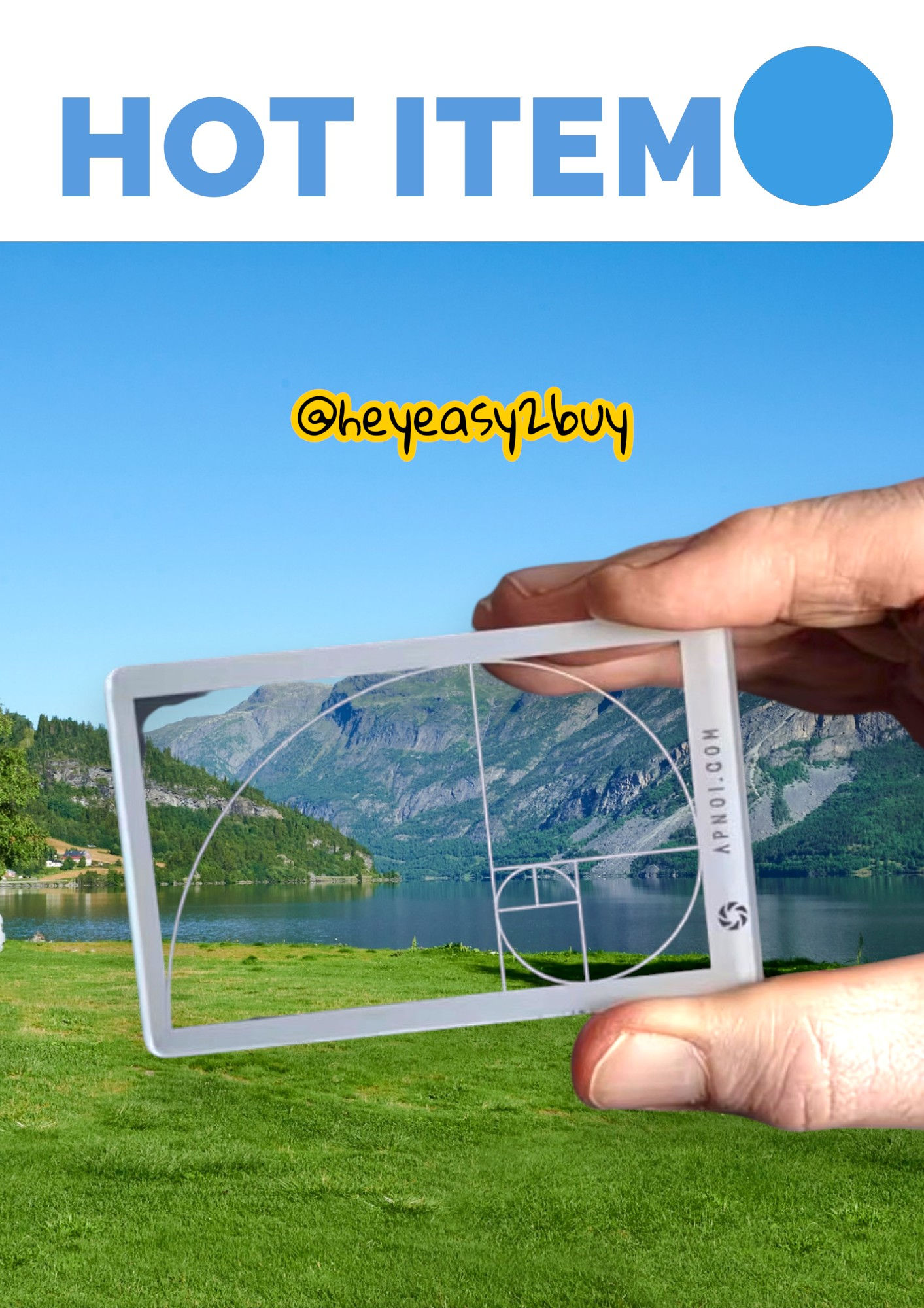 OTHER - Fibonacci Composition View Finder 黃金比例取景定位尺📷✨