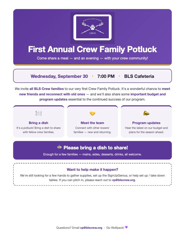 BLS Crew Potluck!