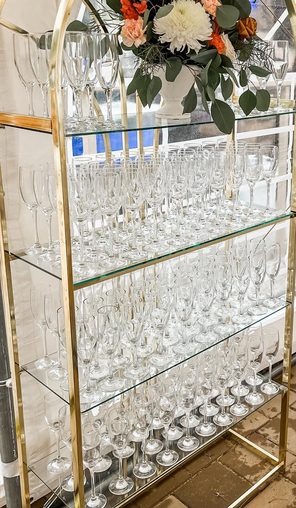 Gold Champagne Display Stand