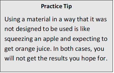 Practice Tip re: using supplemental and comprehensive materials for their intended purpose.