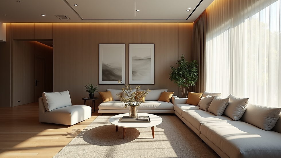 High angle view of a beautifully designed living room