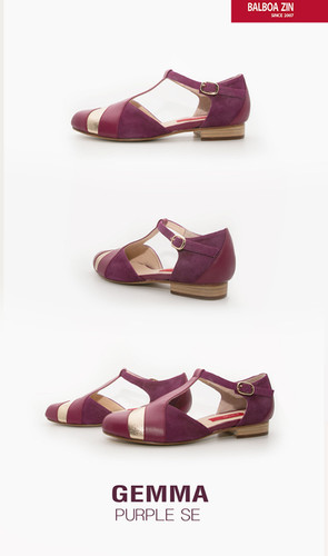 Balboa Zin GEMMA - Purple Suede/ Forest Suede thumbnail 2