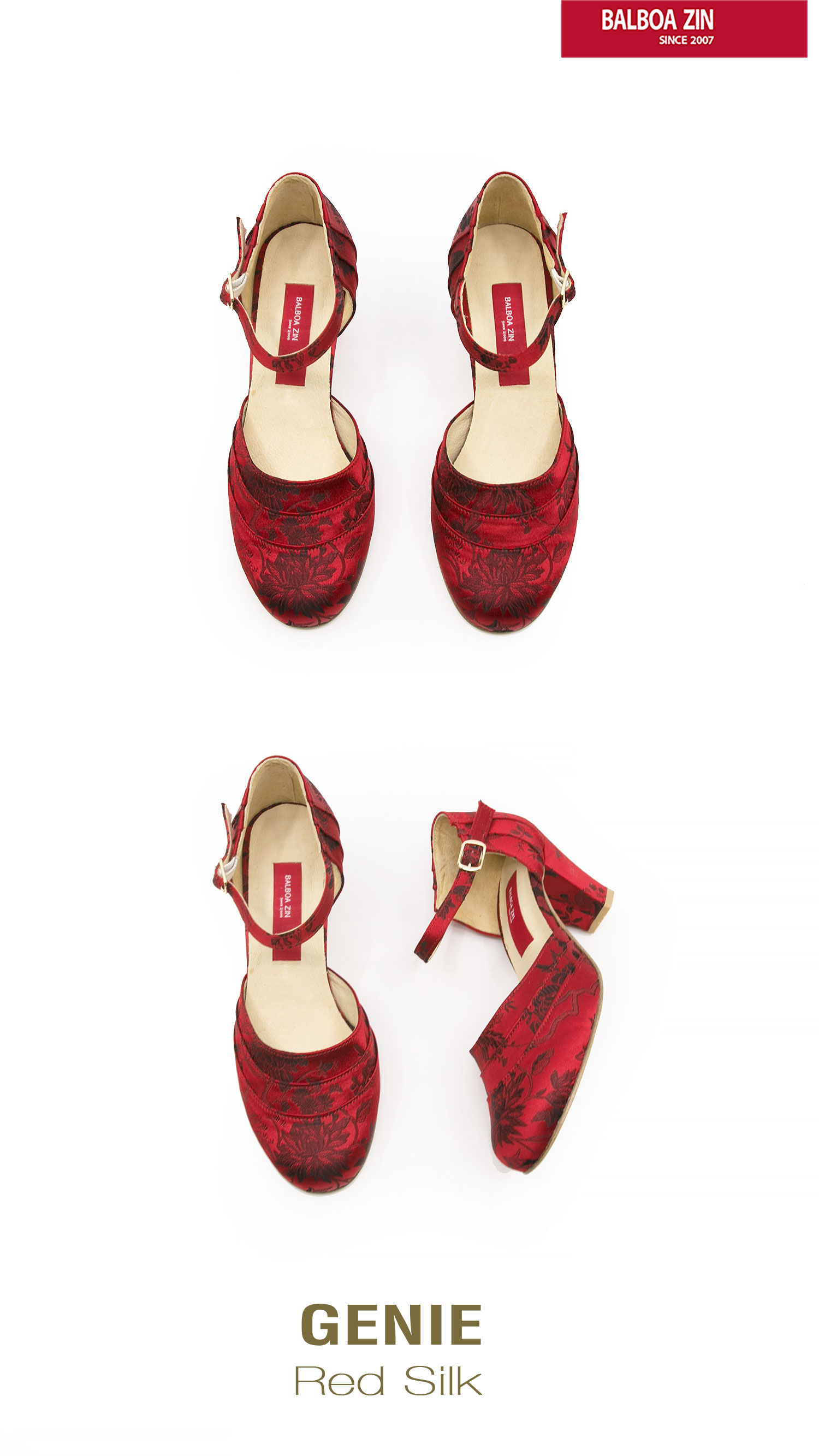 GENIE(C) - Red Embroidered Silk