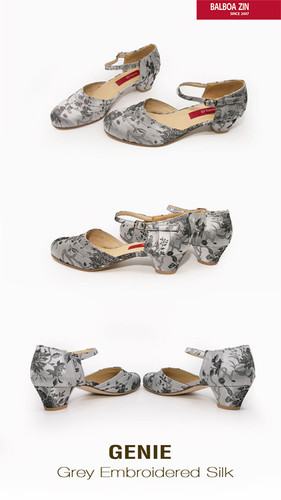 Balboa Zin GENIE(C)  - Grey embroidered Silk thumbnail 2