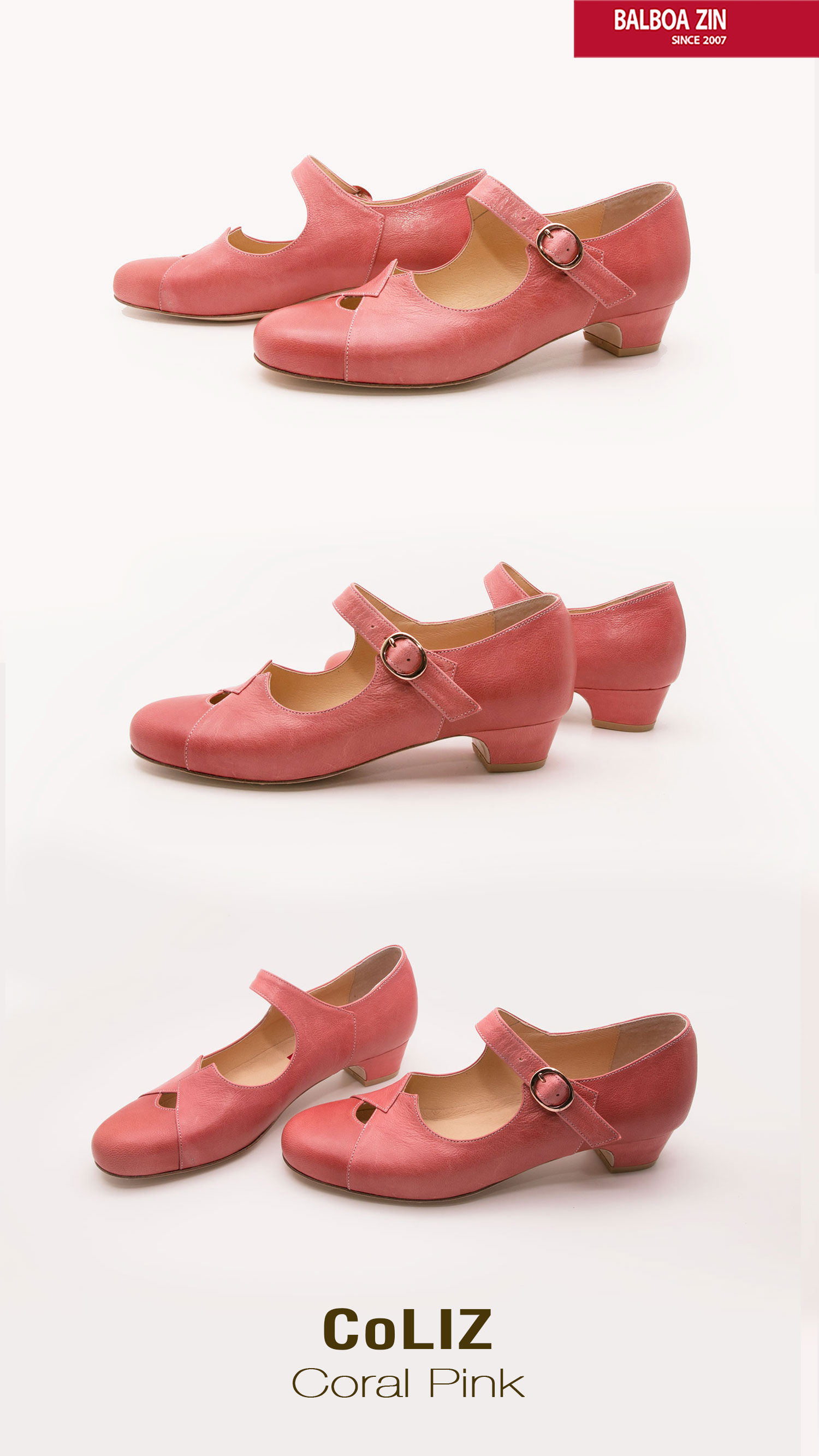 CoLIZ low heels - Coral Pink
