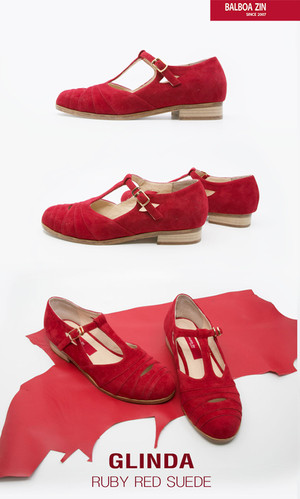 Balboa Zin GLINDA - Ruby Red Suede