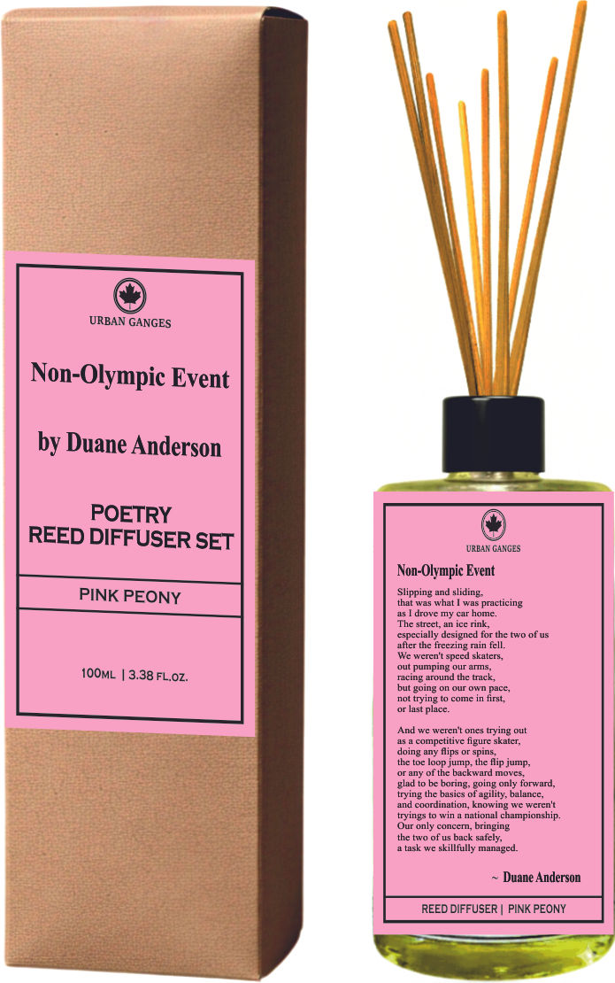 Non-Olympic Event by Duane Anderson | Pink Peony Poetry Reed Diffuser Set