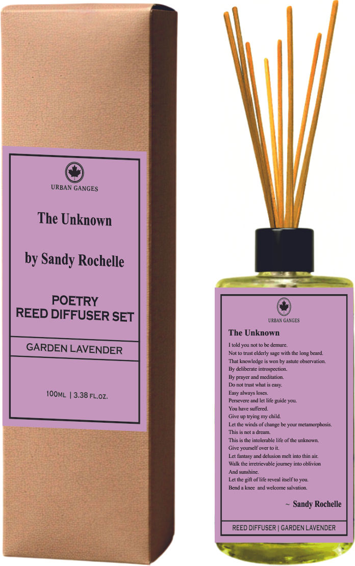 The Unknown by Sandy Rochelle | Garden Lavender Poetry Reed Diffuser Set