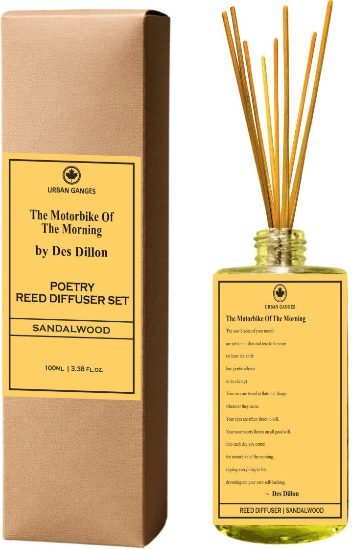 The Motorbike Of The Morning by Des Dillon | Sandalwood Poetry Reed Diffuser