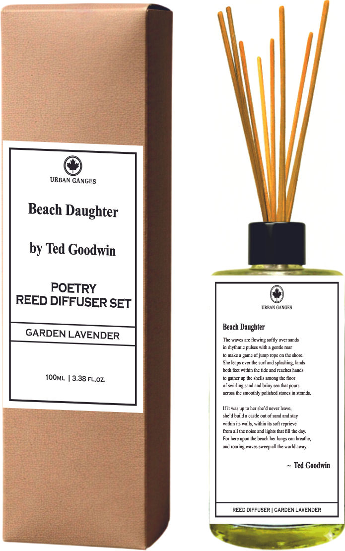 Beach Daughter by Ted Goodwin | Garden Lavender Poetry Reed Diffuser Set