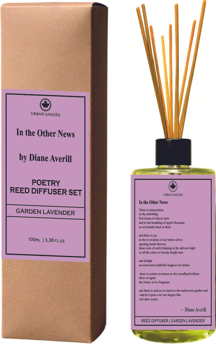 In the Other News by Diane Averill | Garden Lavender Poetry Reed Diffuser Set