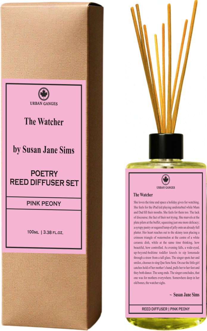 The Watcher by Susan Jane Sims | Pink Peony Poetry Reed Diffuser Set