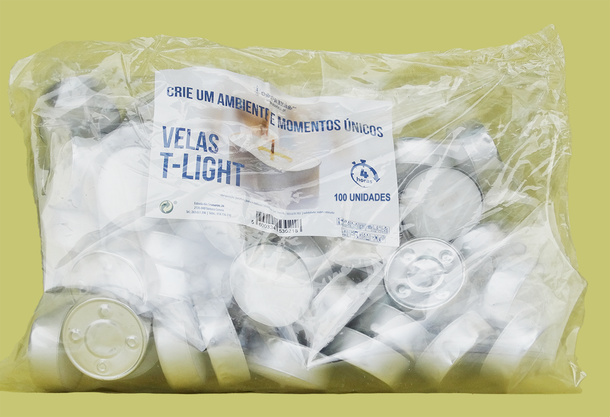 Saco de 100 Velas Tealight