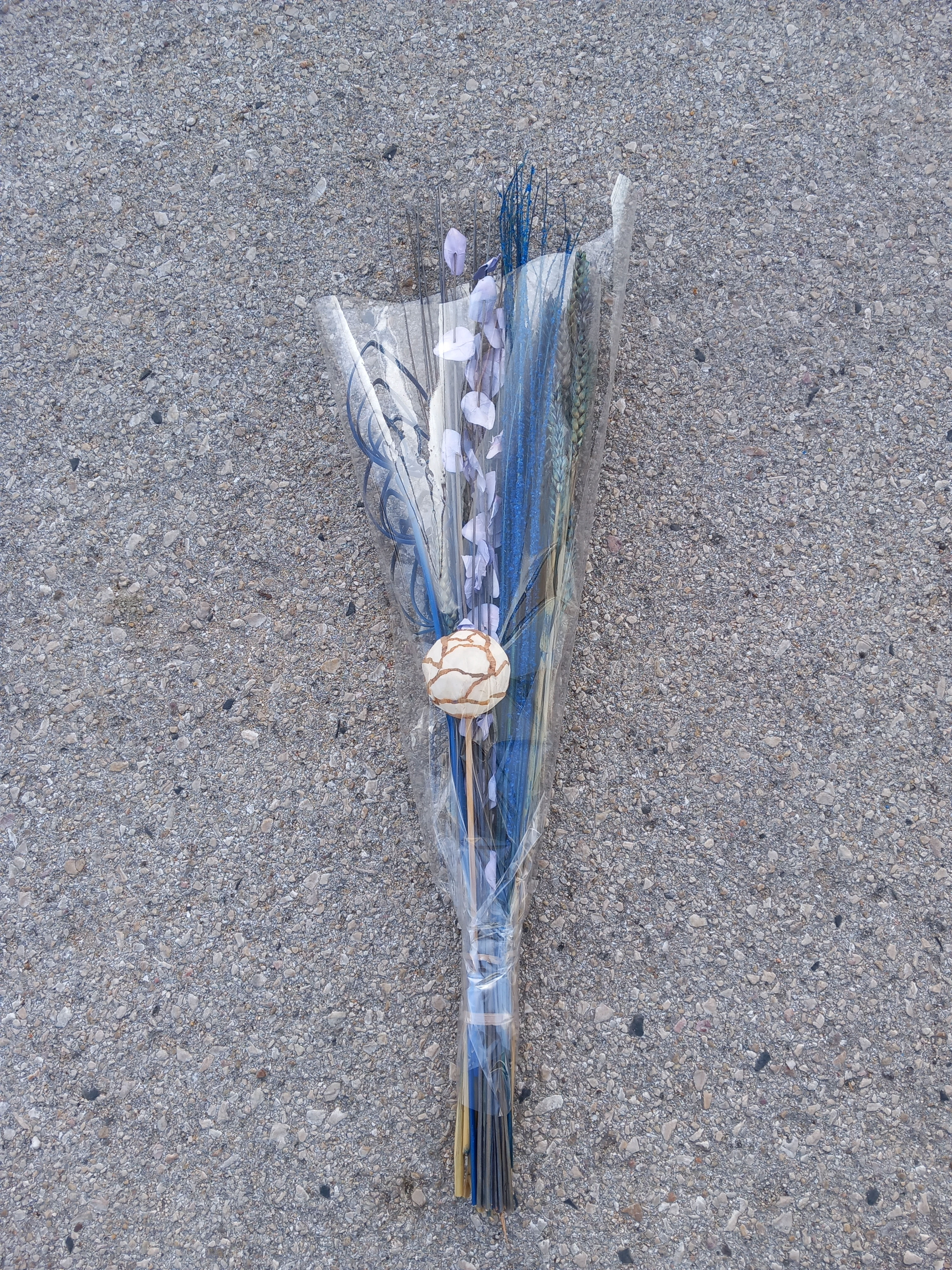 Bouquet seco - Azul e Beje