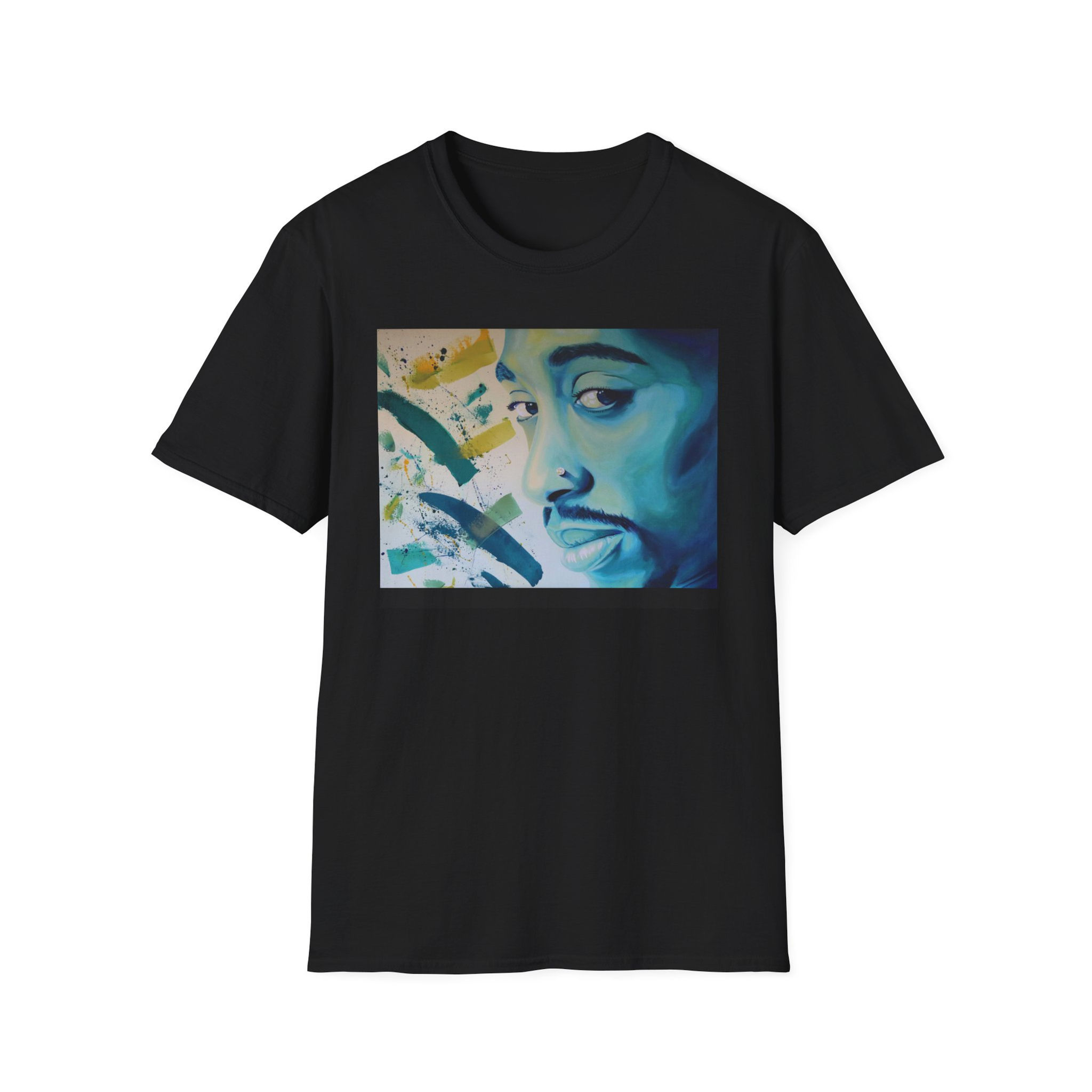 Revolutionary - Unisex Softstyle T-Shirt - Black - Myron Curry Art