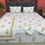 Thumbnail: Golden Blossom – Quilted Hand Block Bedding Set