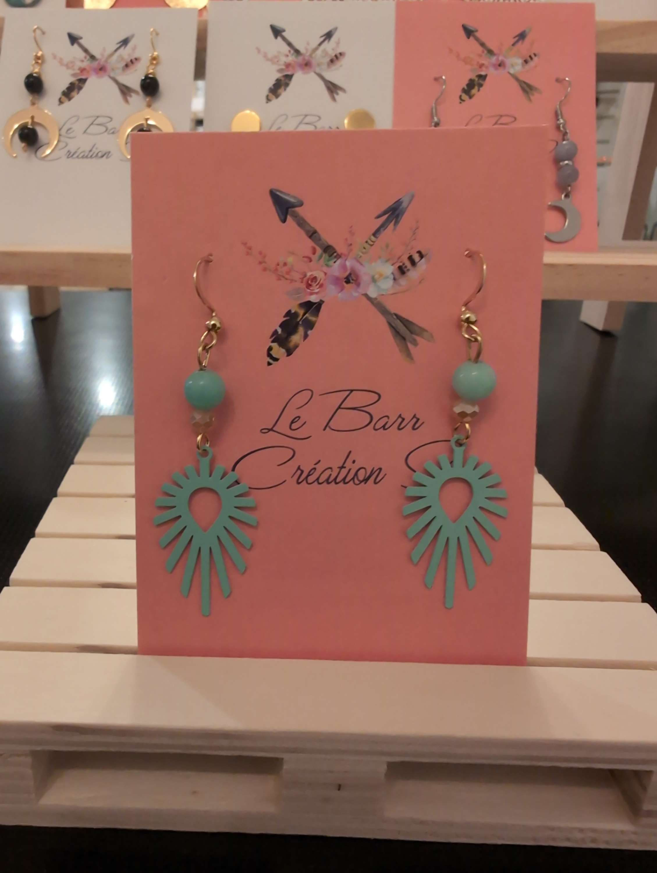 Boucle d'oreille Larmes de Soleil Turquoise 