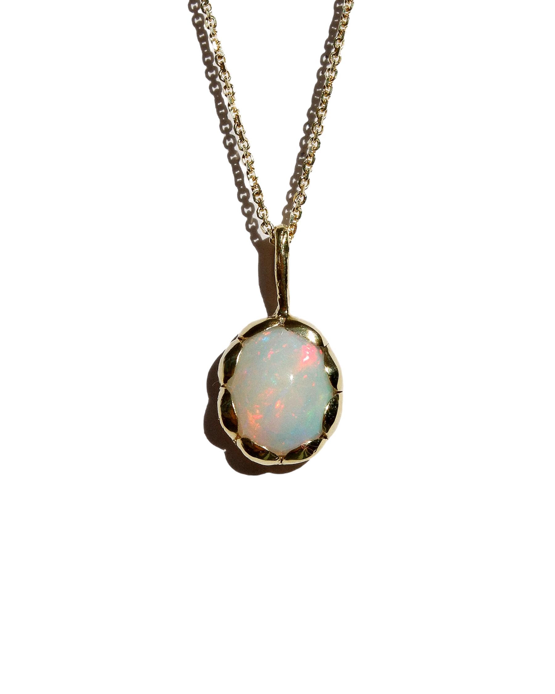 FLORAL NECKLACE WITH OPAL