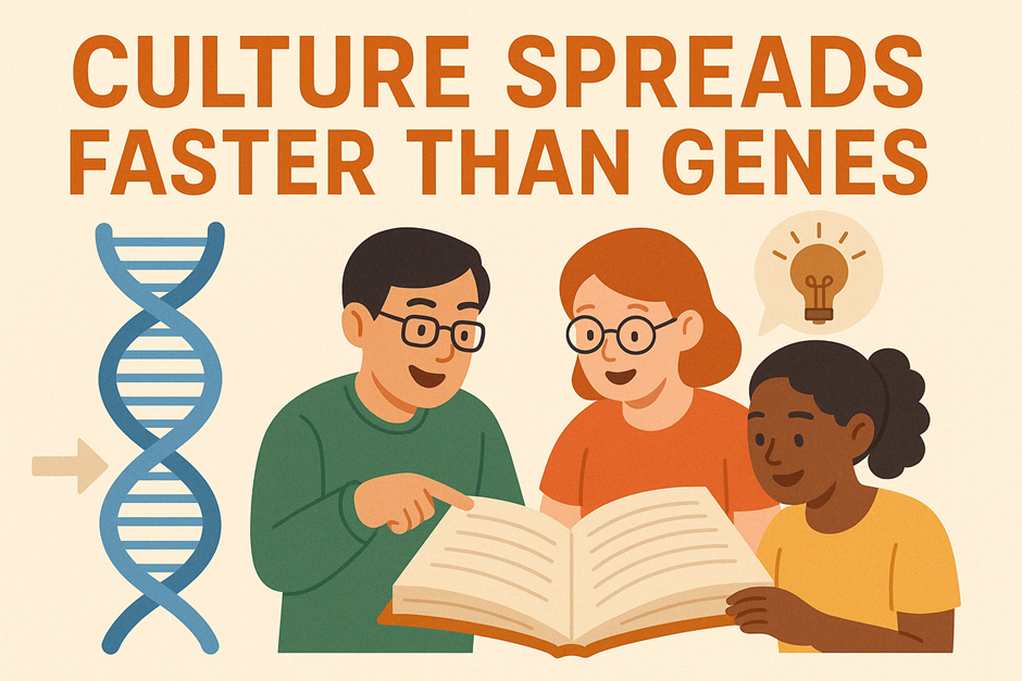 Cultural Evolution Outpaces Genetic Evolution