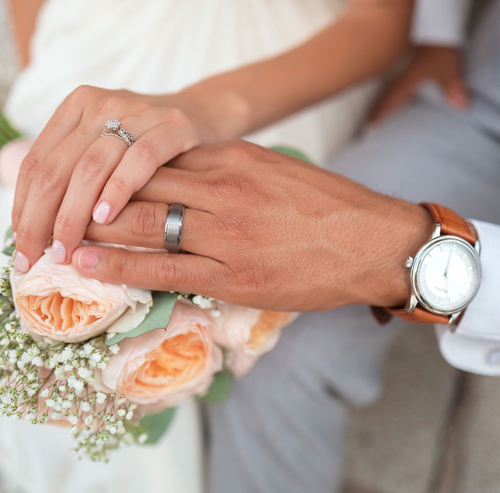 Wedding Handholding Moment