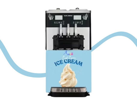 3 Soft serve ice cream machines in an canva edit