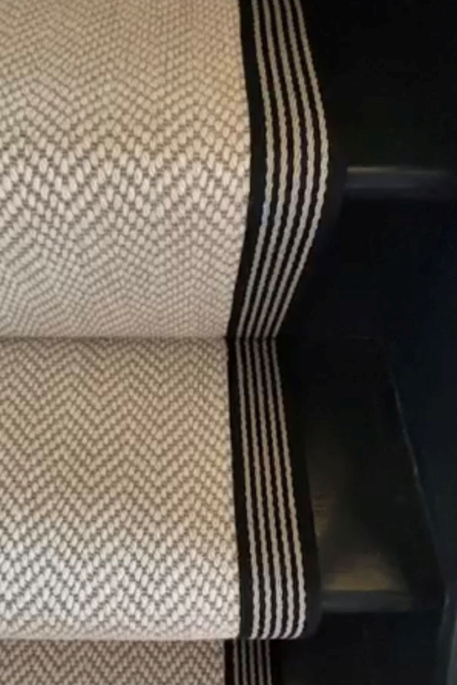 Mayfair carpet binding tape on a stair runner