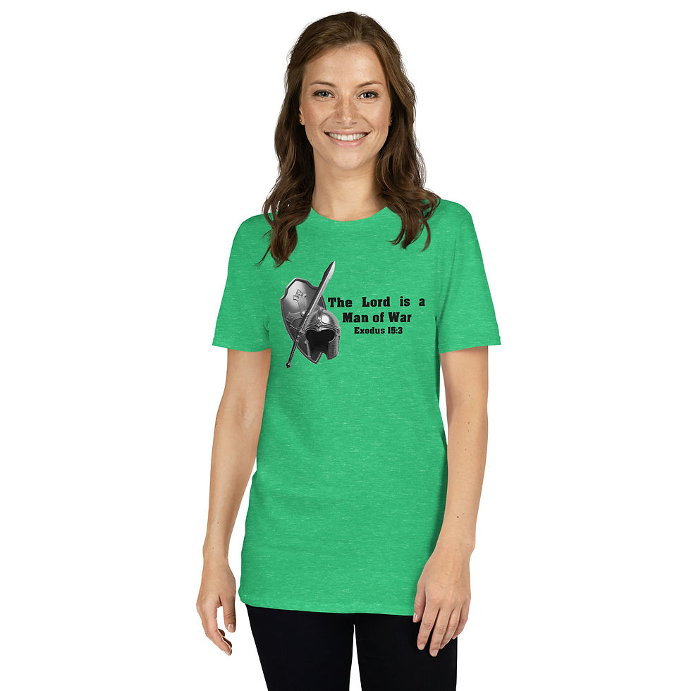 Thumbnail: Short-Sleeve Women's T-Shirt The Lord is a Man of War.