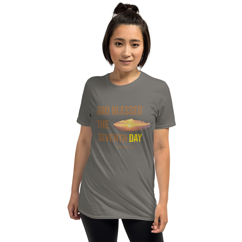 Thumbnail: Short-Sleeve Women's T-Shirt God Bless the Seventh Day