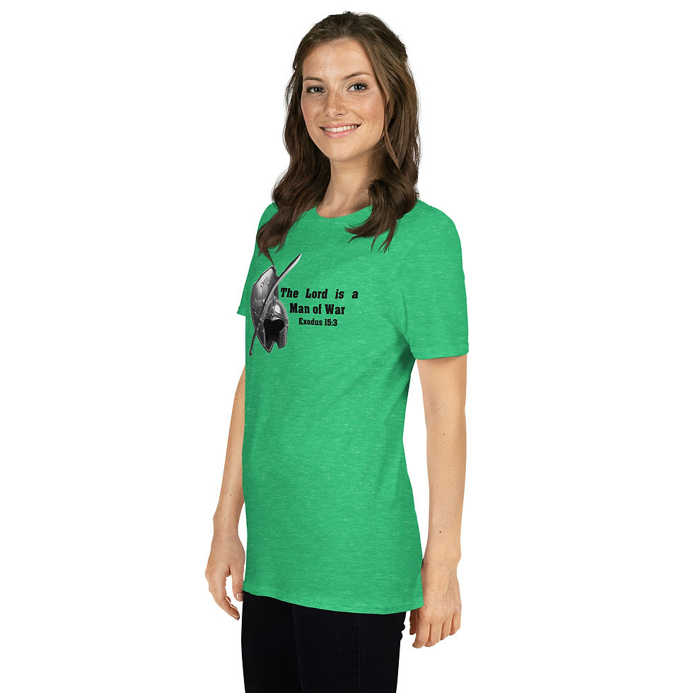 Thumbnail: Short-Sleeve Women's T-Shirt The Lord is a Man of War.