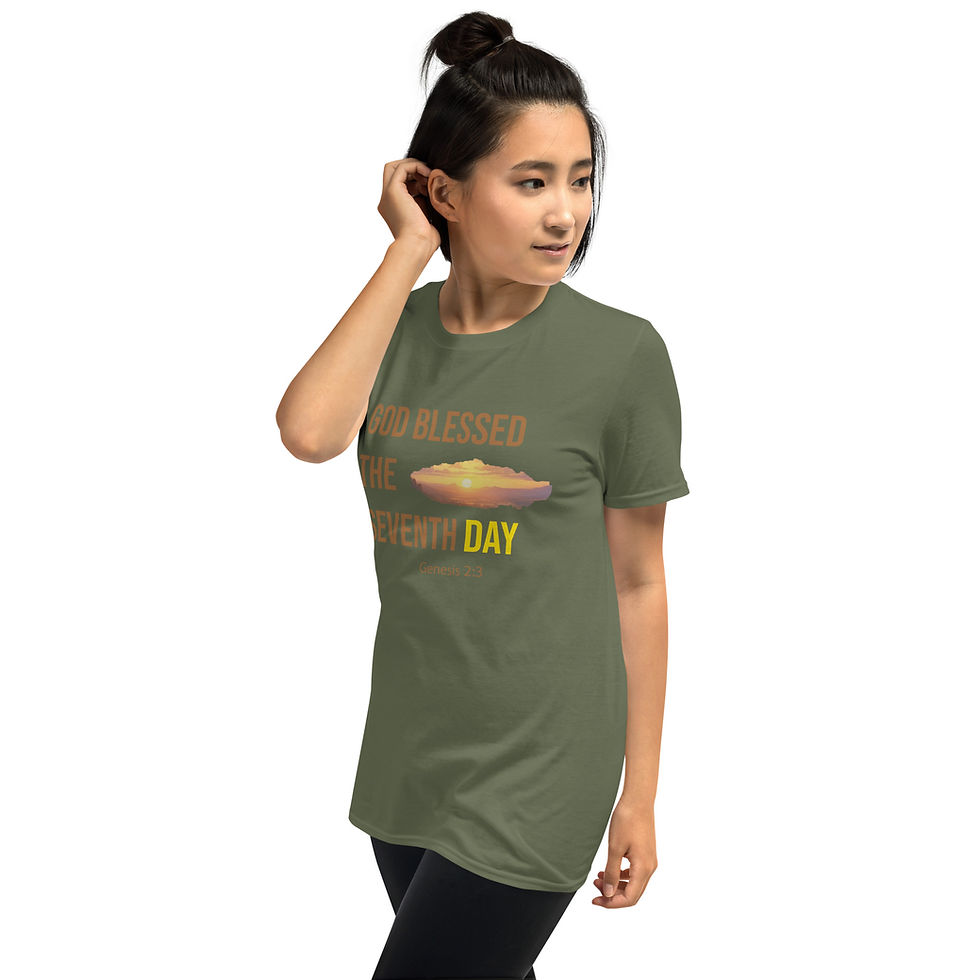 Thumbnail: Short-Sleeve Women's T-Shirt God Bless the Seventh Day
