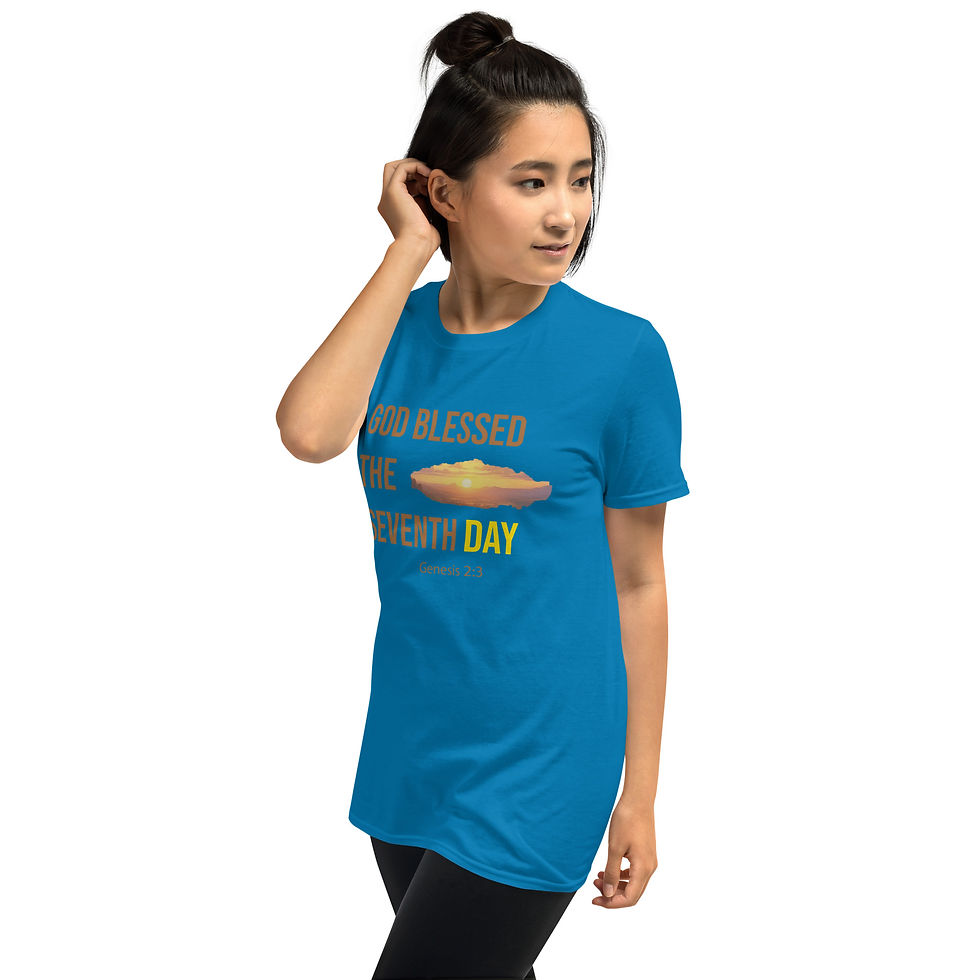 Thumbnail: Short-Sleeve Women's T-Shirt God Bless the Seventh Day