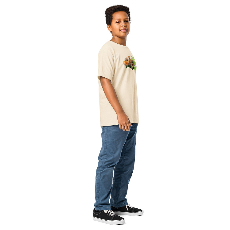 Thumbnail: Boys Youth Short Sleeve T-Shirt Think Happy Thoughts