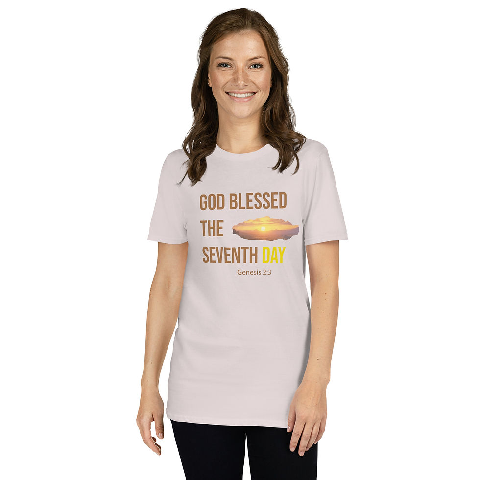 Thumbnail: Woman's Short-Sleeve T-Shirt Fear God Blessed The Seventh Day