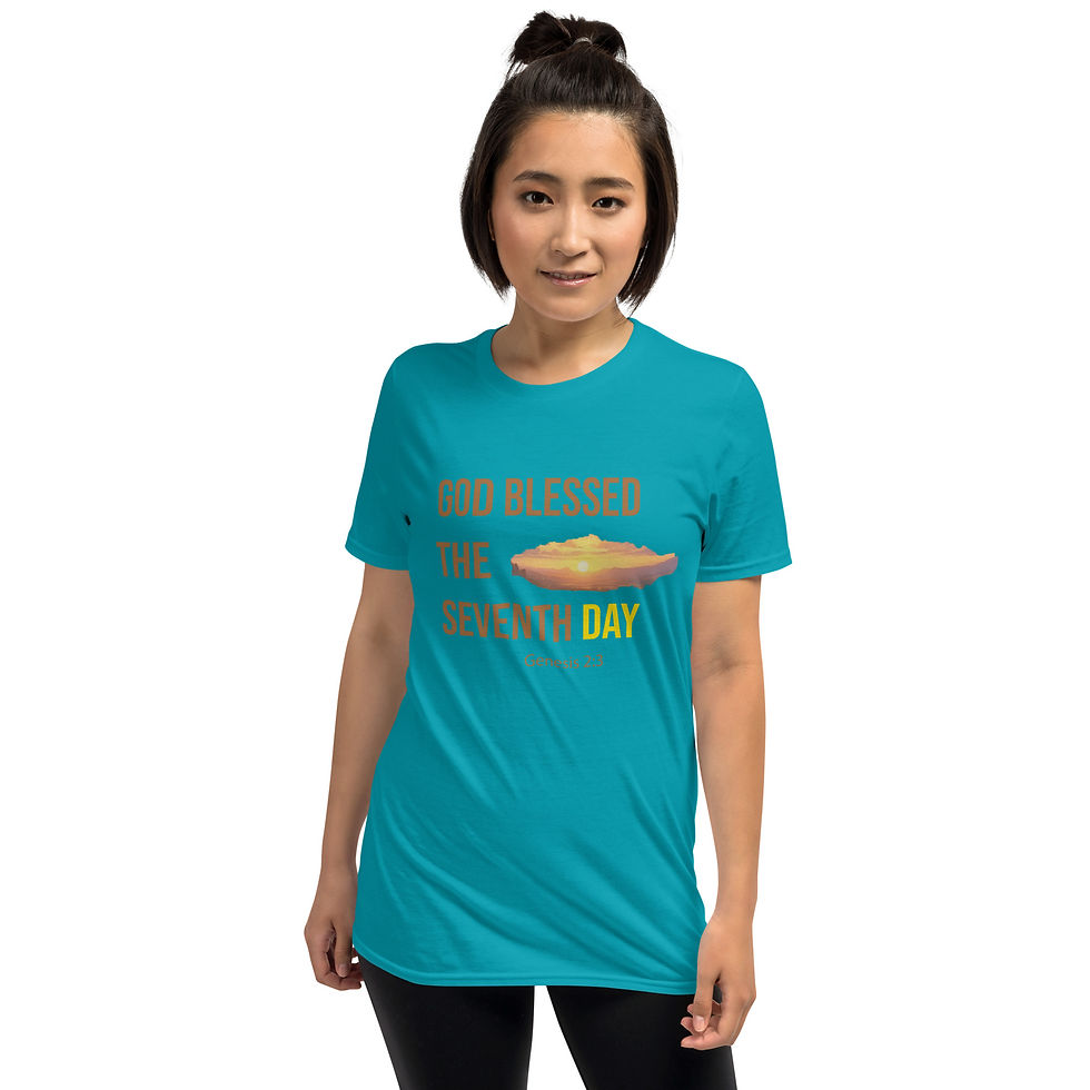 Thumbnail: Short-Sleeve Women's T-Shirt God Bless the Seventh Day