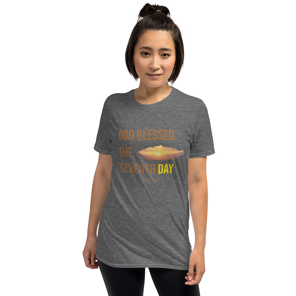 Thumbnail: Short-Sleeve Women's T-Shirt God Bless the Seventh Day