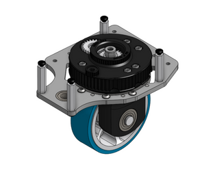 Motor plate removed to show internals.