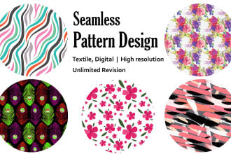 Top 5! do seamless pattern design, textile pattern, fabric design