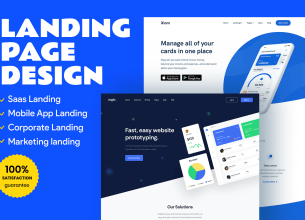 Top 10!  design modern responsive landing page for your business in figma